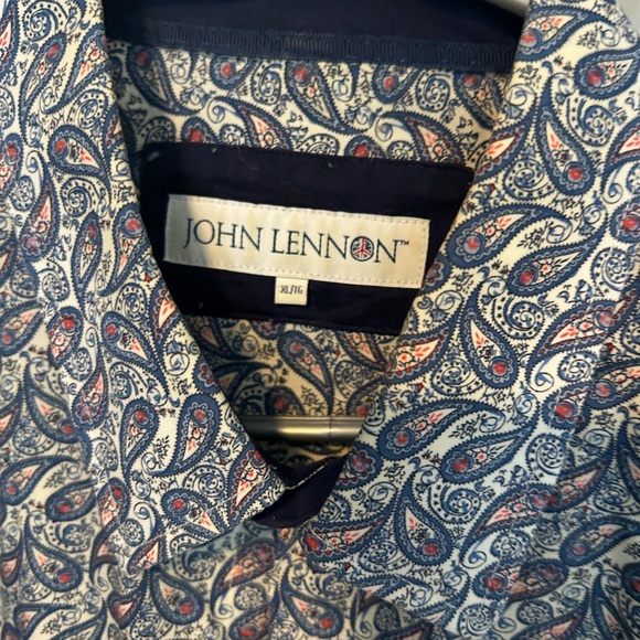 John Lennon Men's Multicolor Paisley Shirt - Picture 2 of 5